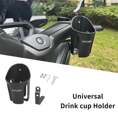 Cup Holder Rearview Mirror Installation Universal Motorcycle Water Bottle Cup Holder Handlebar Drink Bottle Holder Adjustable for Honda YAMAHA