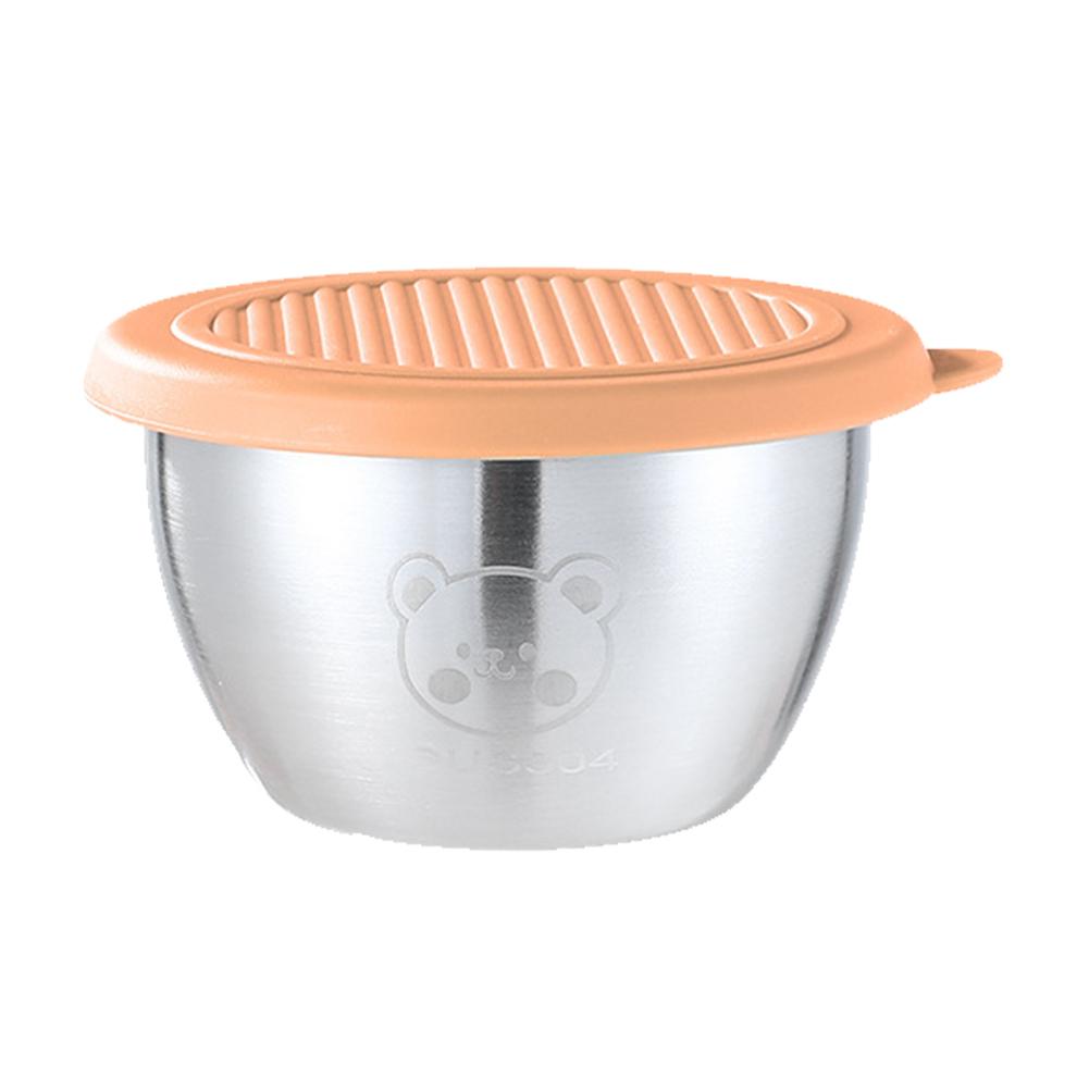 1.69oz/50ml Reusable 304 Stainless Steel Salad Sauce Container with Lids Leakproof Camping Hiking Picnic Outdoor Sauce Dispenser