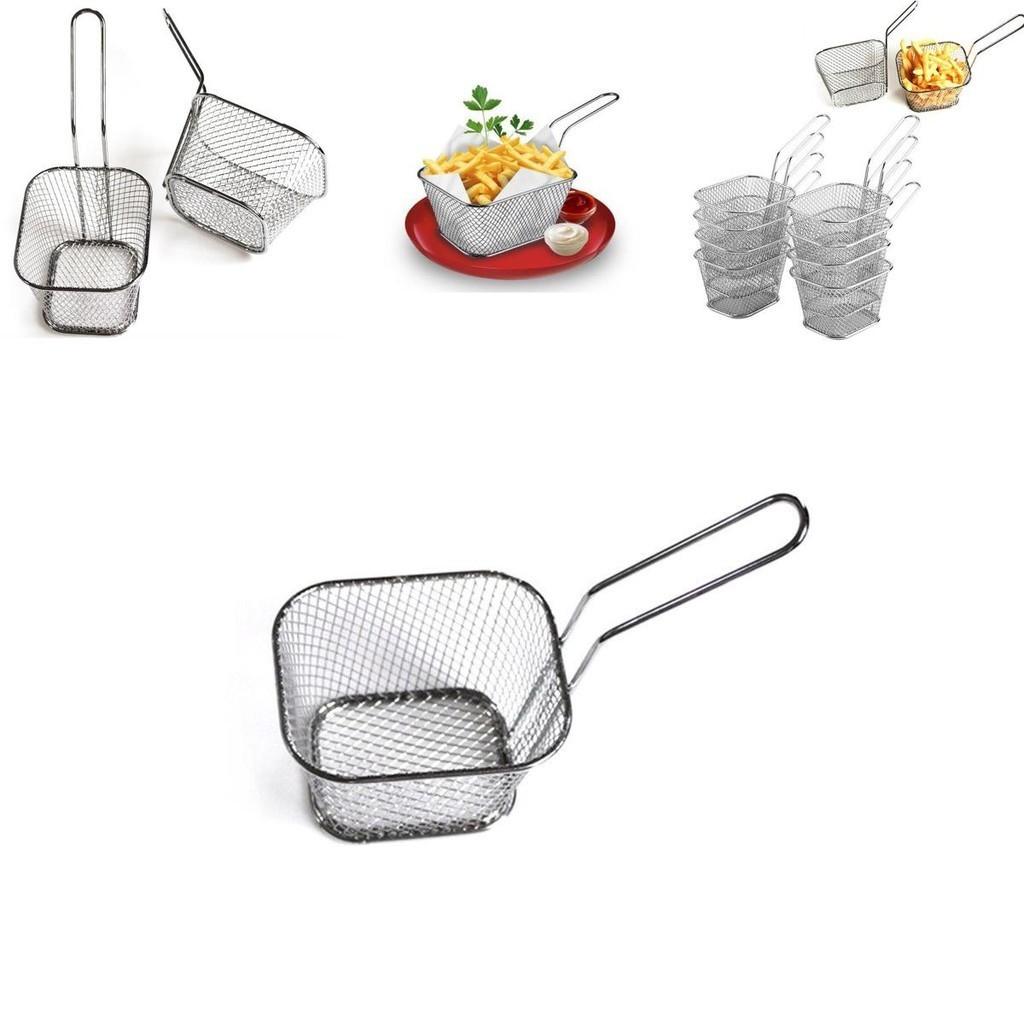 Portable Mini Fryer Mesh Basket For Snacks Deep Fry For Perfectly Crispy Fries Chicken More!