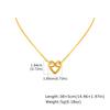 Choker Stainless Steel Heart Infinity Necklace Gold, Wind Versatile Jewelry Nc-2436