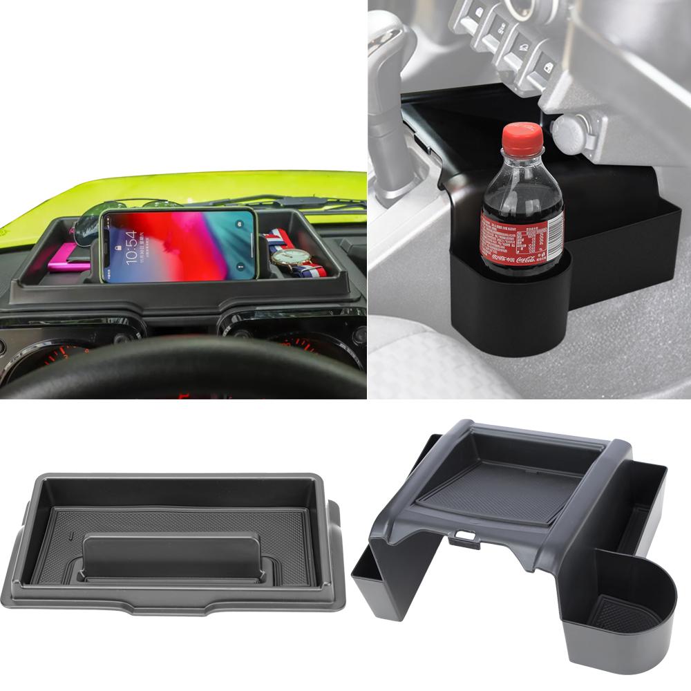 

Car Gear Shift Storage Box Dashboard Organizer Phone Cup Holder Tray AT Model for Suzuki Jimny JB64 JB74 2019-2026 Accessories