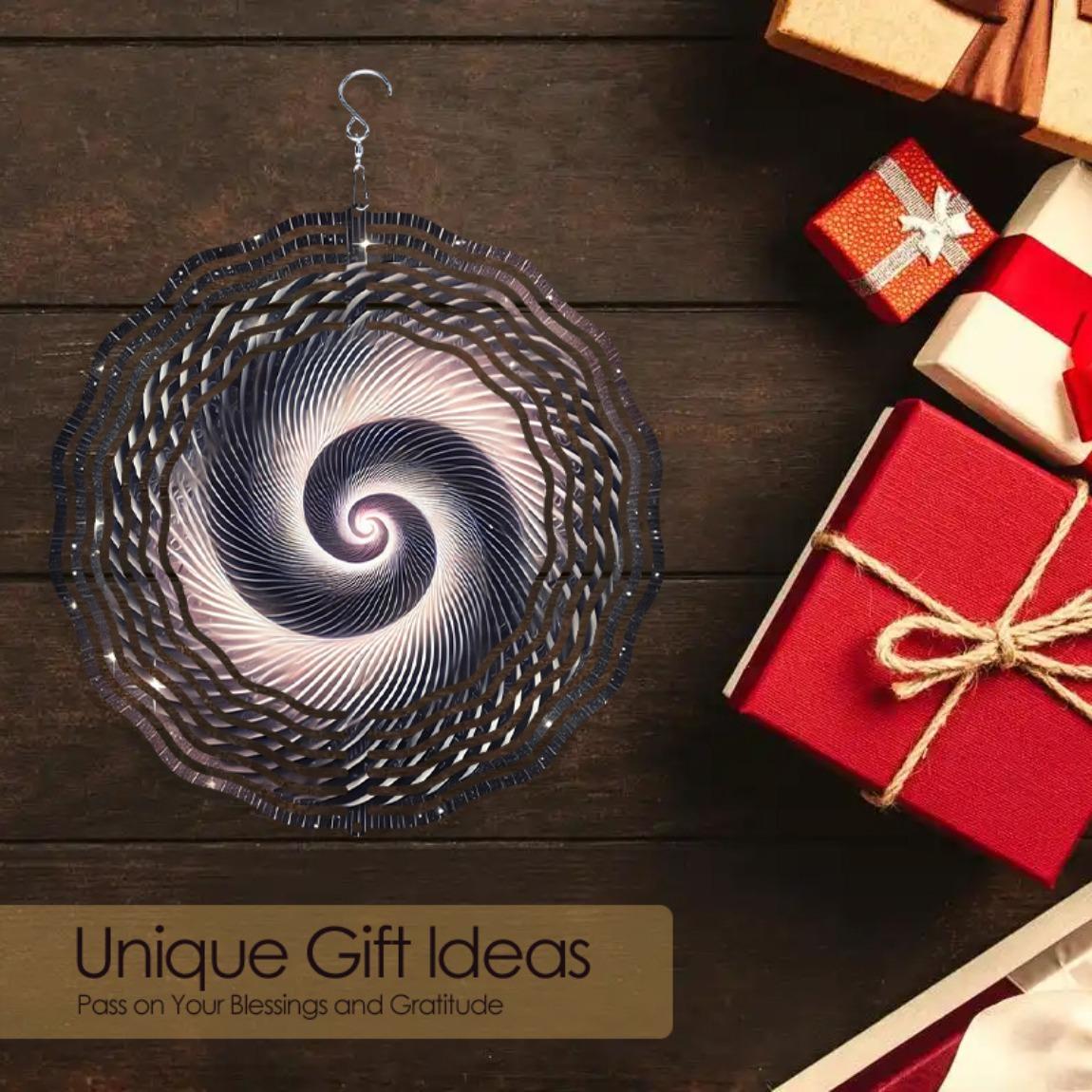 

Rotating Pink Cosmic Wind Spinner - Elegant Kinetic Metal Wind Chime for Outdoor Decor, No Battery Needed, Unique Floating Art & Thoughtful Present 01A