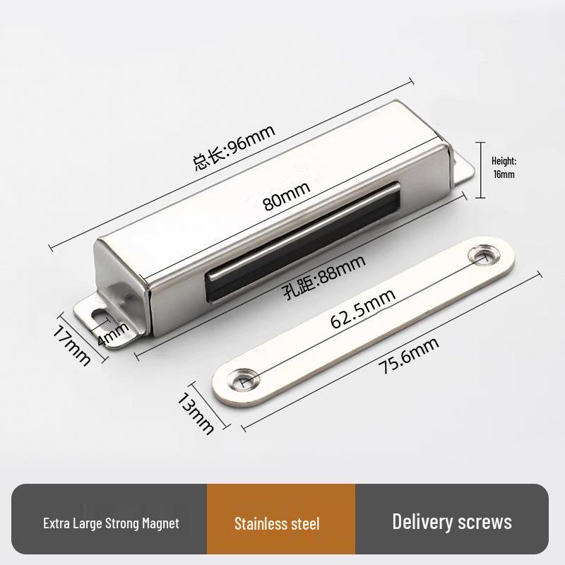Modern Stainless Steel Magnetic Door Catch - Ball Latch Closure for Cabinet Accessories