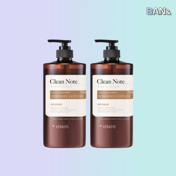 KERASYS Clean Note Powdery Cotton Shampoo 1L x 2 (30429974)