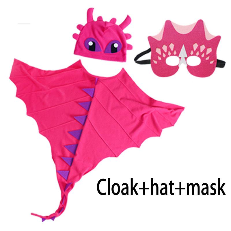 Toothless Dragon Dinosaur Cosplay Costume Set Cloak With Mask For Unisex Halloween Party Fancy Dress Dinosaur Role Play Prop