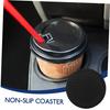 ABOOFAN Wear-Resistant Car Cup Mats, Non-Slip Silicone Coasters for Cars, Convenient for Everyday Use, Universal Cup Holder Compatible, Pack of 4