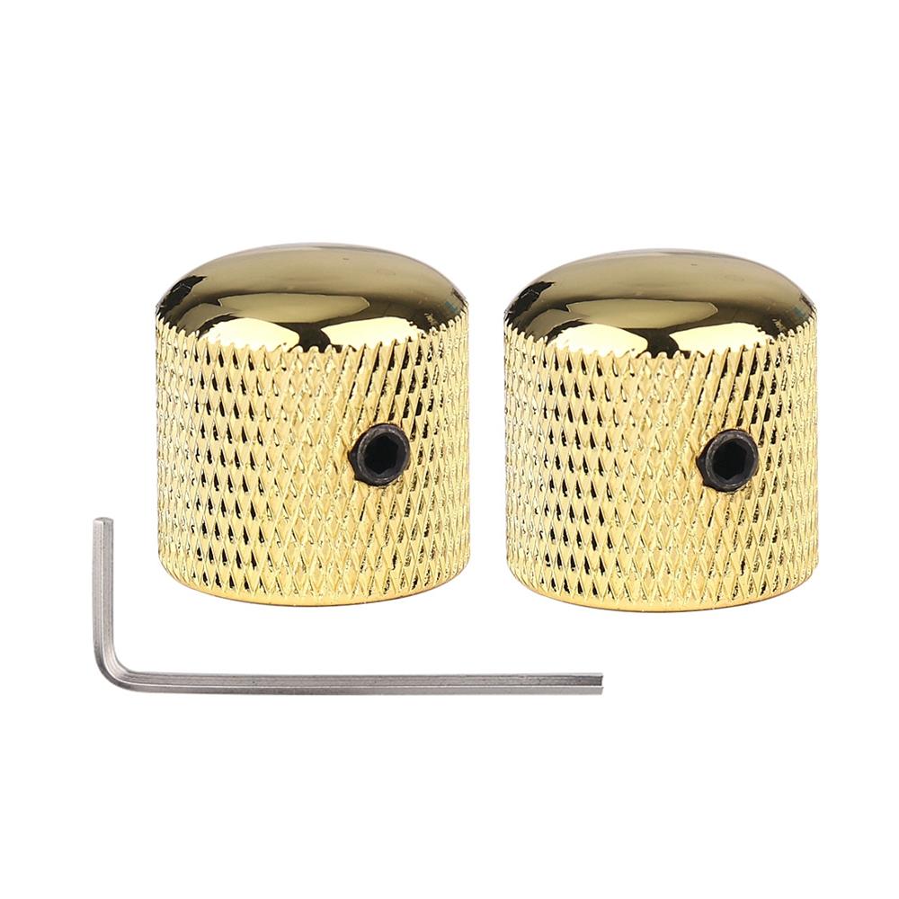 1Pcs2Pcs Metal Dome Knobs Electric Bass Guitar Knobs Volume Tone Control Knobs With Wrench Bronzebkcrgdblack Nickel