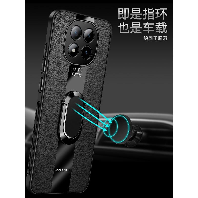 Plexiglas PU-Leder Hülle Für Redmi Note 15 Pro 5G Magnetischer Metallring Ständer Halter Stoßfeste Abdeckung Für Redmi Note15Pro+ Plus