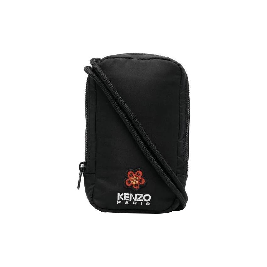 Новый KENZO Полиэстер Сумка-кроссбоди на одно плечо Чехол для мобильного телефона Мужской Черный FC65PM458F2599