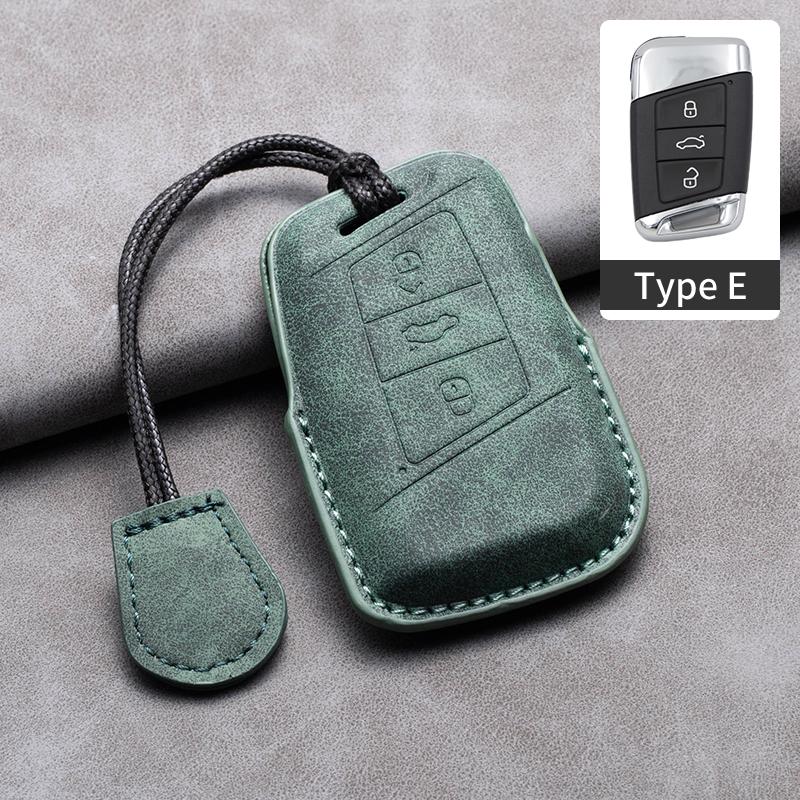 

Шкіряний чохол для автомобільних ключів, брелок, брелок для VW Volkswagen Golf 7 8 6 MK7 Tiguan MK2 для Ateca Leon FR Ibiza Skoda Octavia Kodiaq