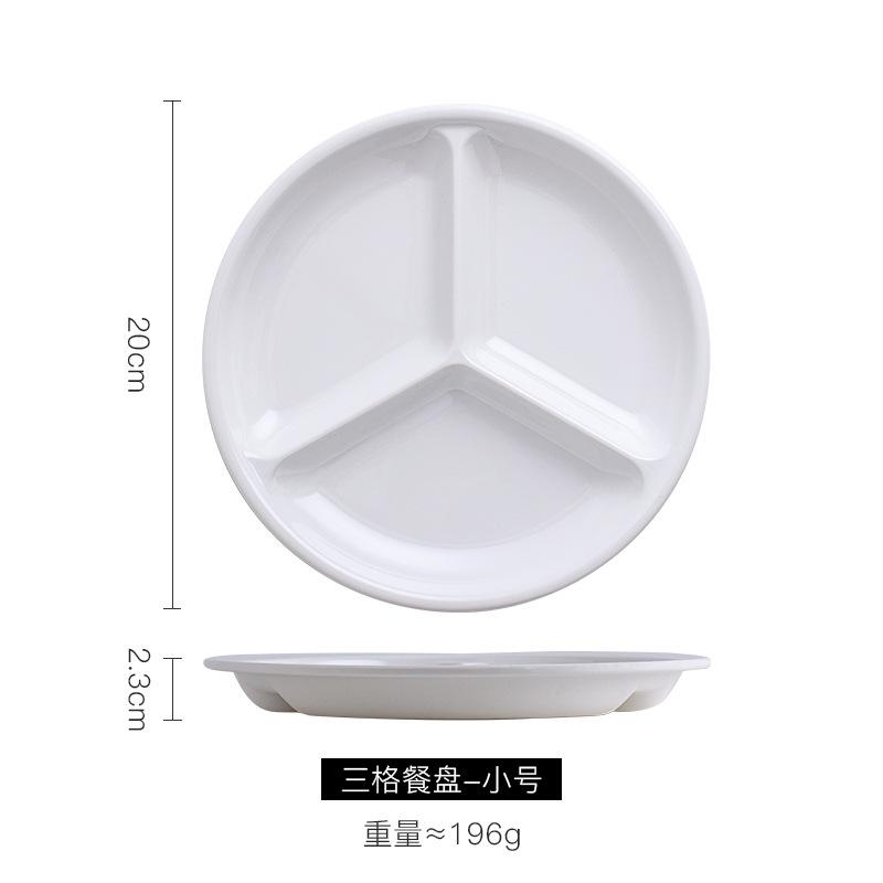 Commercial Divided Dining Plate Imitation Porcelain Melamine Tableware