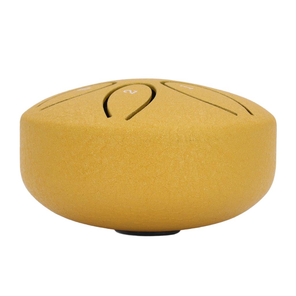 Jazykový buben 3 palce 6 tónů ocelový s 1 ks paličky Mini Handpan buben pro hudební nástroj zlatý