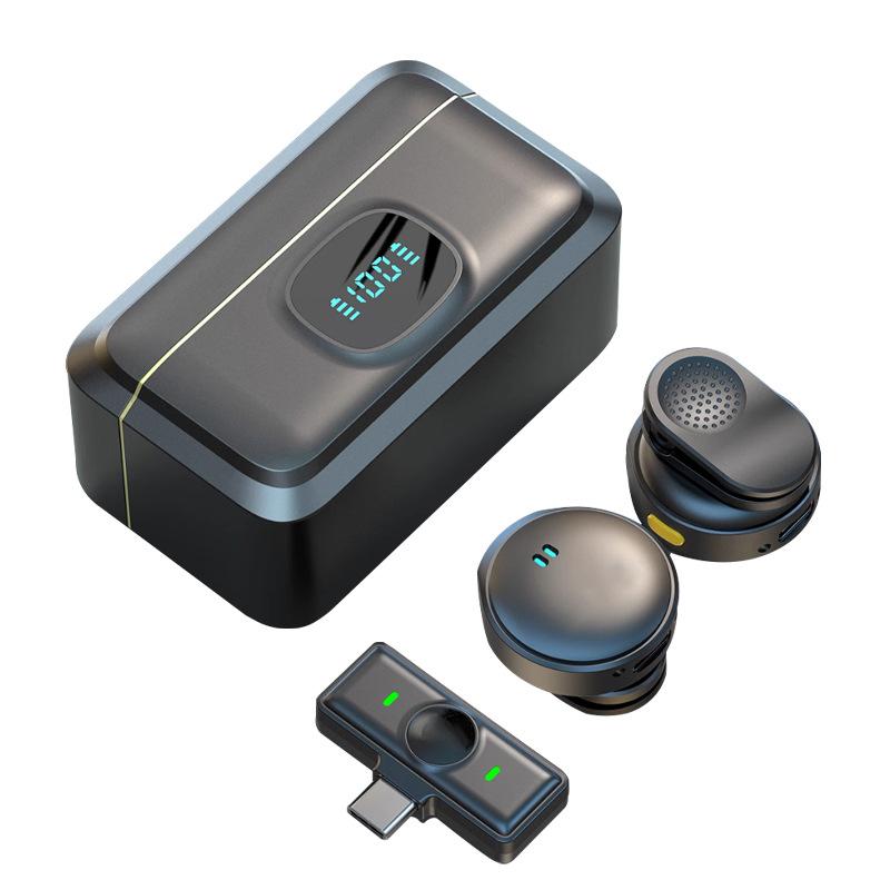 

Беспроводной кнопочный микрофон с зажимом на воротнике, шумоподавление, Bluetooth-микрофон для мобильного телефона, предназначенный для прямой трансляции