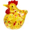 Glass Hen Decor Delicate Stable Desktop Glass Chicken Ornament Home Office Decoration Love Gift Bright Color Crystal Hen