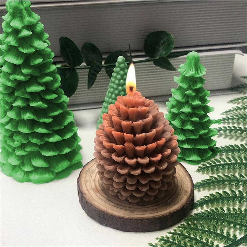 3D Tannenzapfen Silikonformen Kerzenformen Epoxidharzformen Gipsformen Handgefertigte Ornamentformen für die Kerzenherstellung