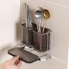 Kunststoff Besteck Organizer Luxus Abtropfgestell für Utensilien Abtropfhalter Aufbewahrung Küche