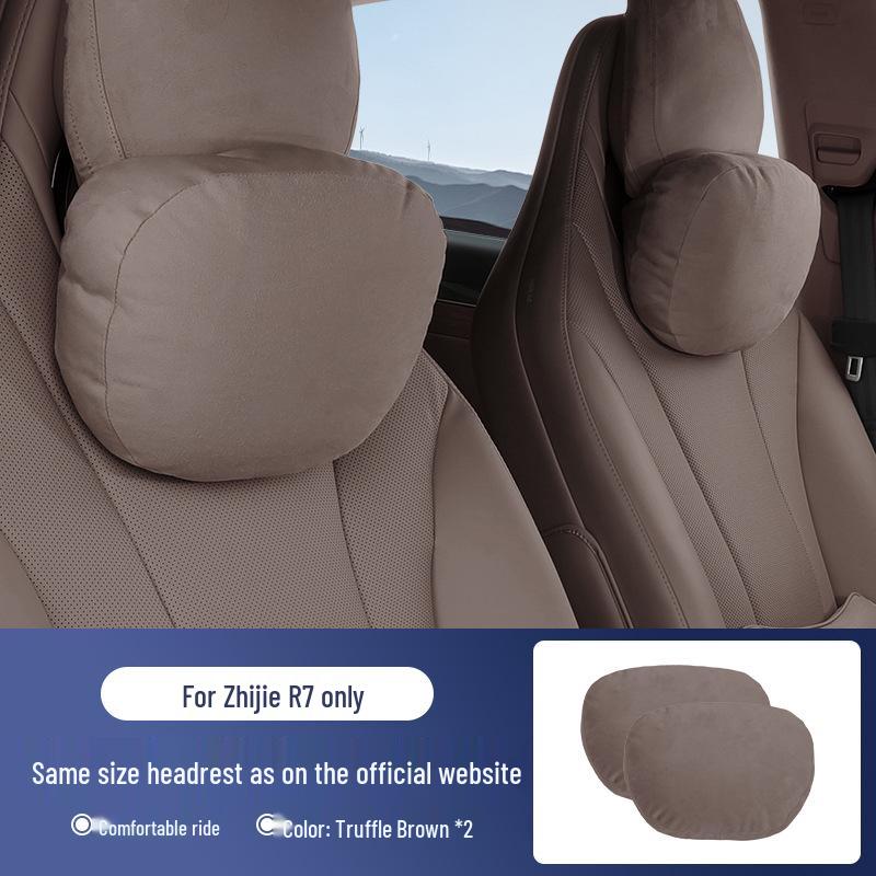Zhijie R7/S7 Universal Aviation Headrest Neck Pillow with Lumbar Support and Fan.