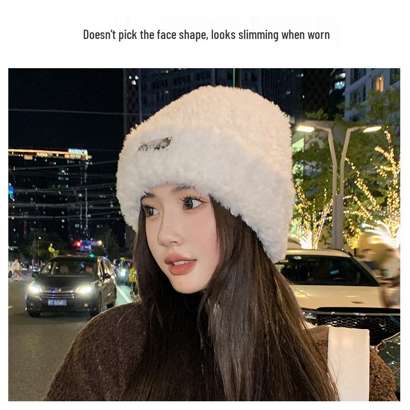 Women's Winter Plush Knit Hat with Ear Protection - Newcomer Exclusive
