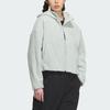 Adidas City Escape Pattern Print Casual Sports Hooded Fleece Jacket Women Jackets Silver-Grey IP7050