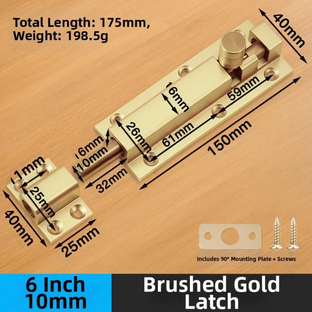 For Secure Stainless Steel Door Lock Bolt with Anti Theft Design and Aluminum Alloy for Enhanced Door and Window Protection