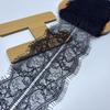 3m x 9.5cm Narrow Chantilly Lace Trim, Non-stretch Eyelash Trimming Lace for Wedding, Lingerie, Underwear, Dress, Garment, Crafting