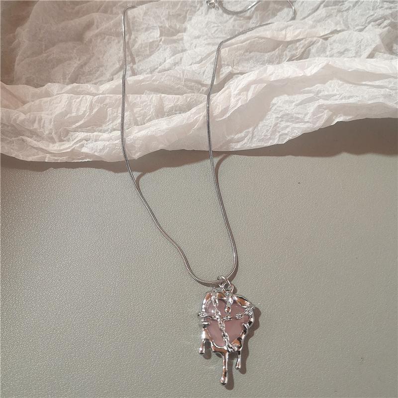Personalizovaný přívěsek na náhrdelník Srdce Láska Hvězda Vintage Spirálový Vírový Vhodný pro Y2K Sladkou Cool Dívku 90s EMO Šperk Dárek