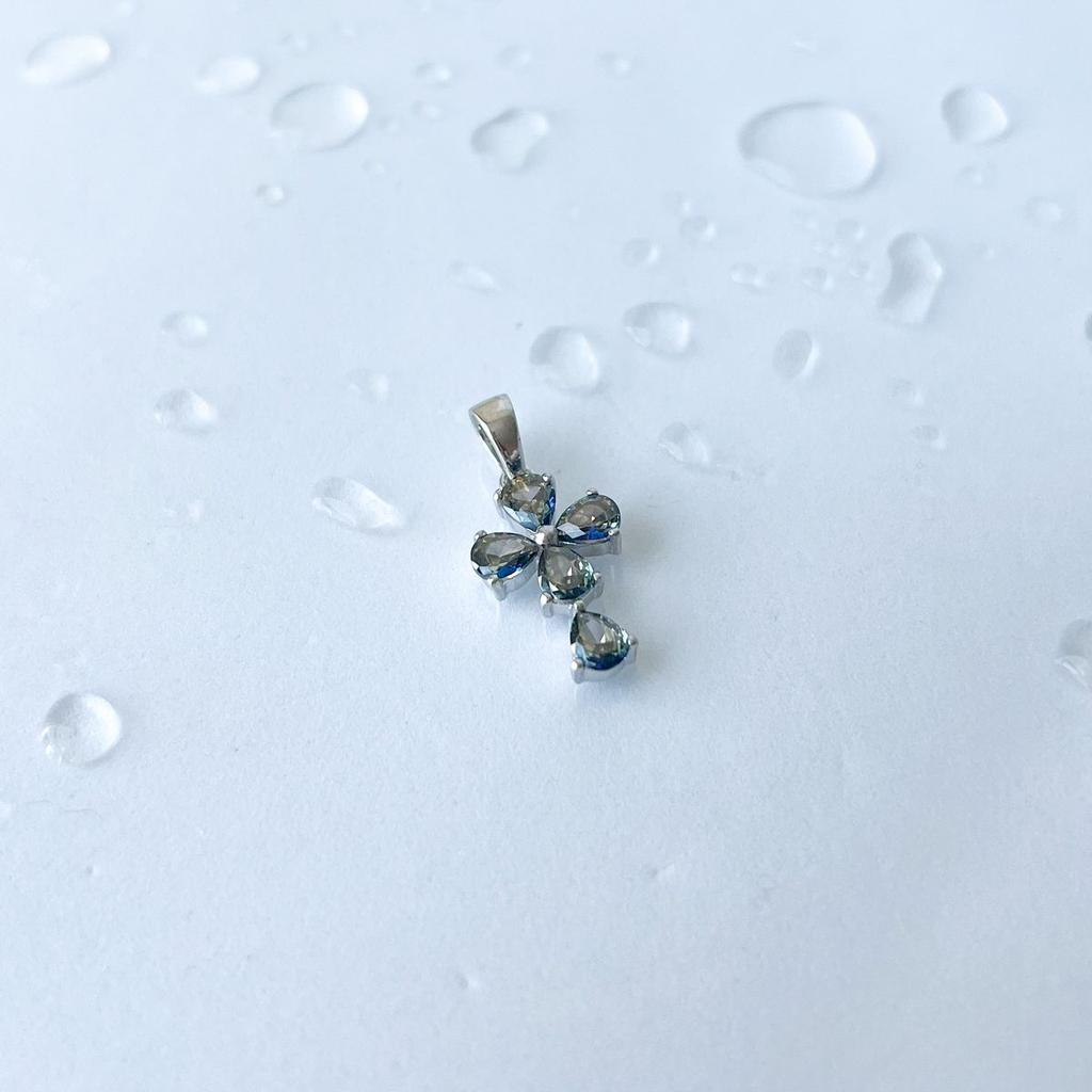 Silver Cross with Mystic Topaz 2.38ct (2141020)