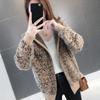 Lady New Autumn and Winter Women Korean Version of The Leopard Sweater Woman Mink Velvet Jacket Knitted Cardigan Fashion Female