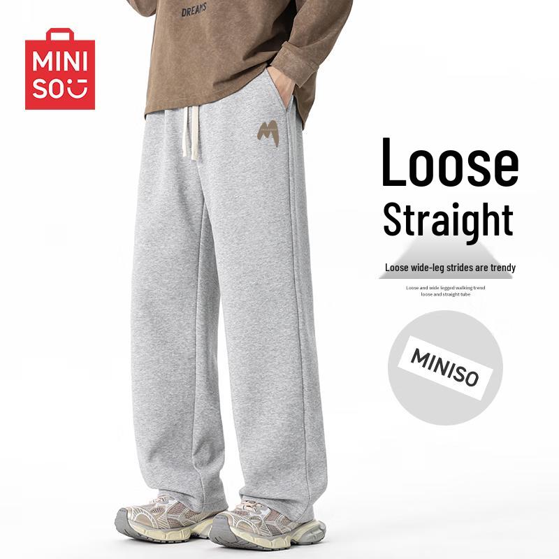 MINISO Men's Straight-Leg Heavyweight Casual Sweatpants