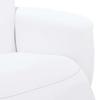 Recliner with Footrest White Faux Leather