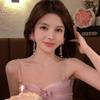 Dream Soft _ Pink Flower Necklace Women's New Pearl Clavicle Chain Premium Exaggerated Accessories
