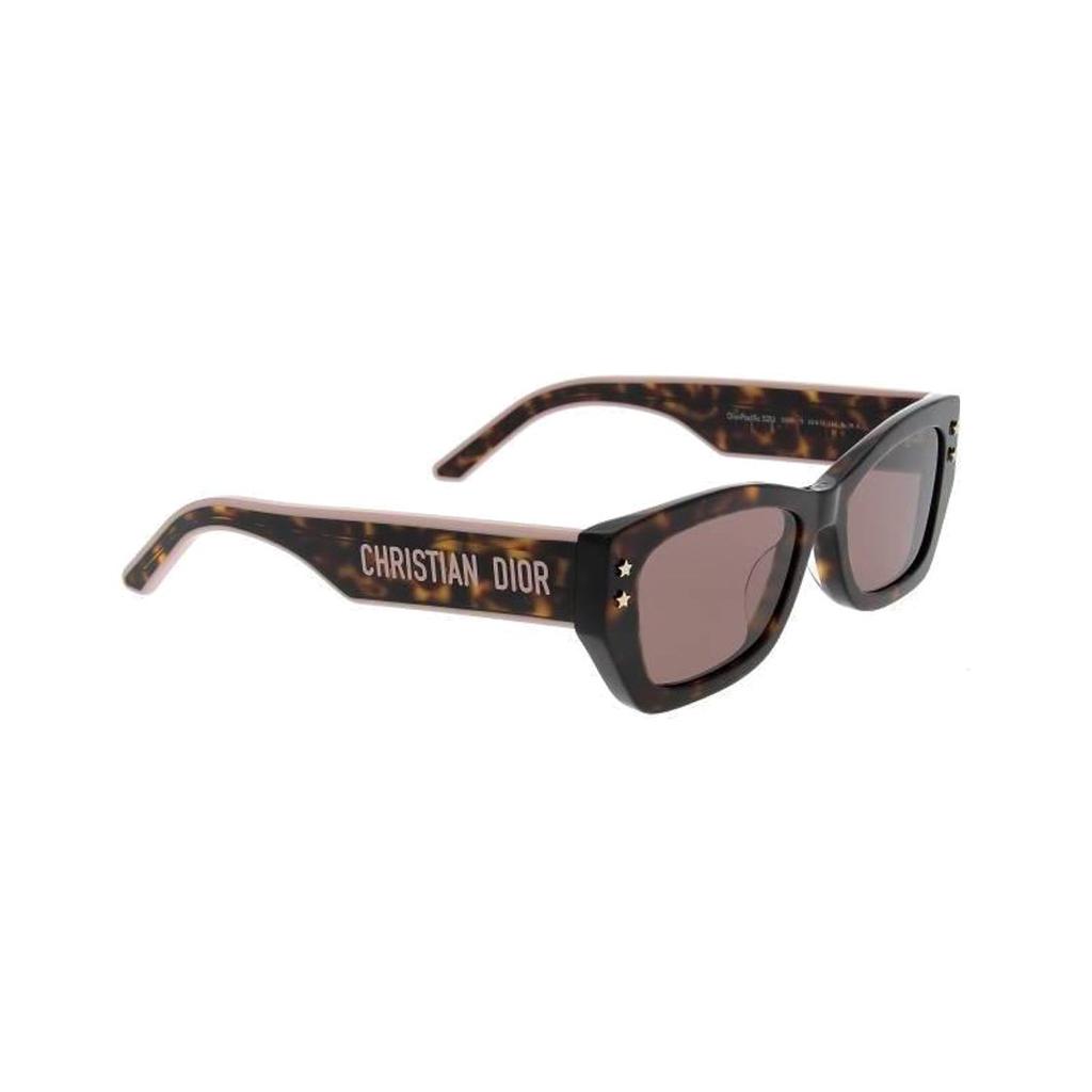 Dior Lettered Arm Geometric Frame Sunglasses Women Sunglasses Multicolor DIORPACIFICS2U25D0