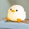 Cute Duck-Shaped LED Night Light - Touch Adjustable Brightness, USB Rechargeable, Soft Silicone, Ideal For Bedroom & Gift