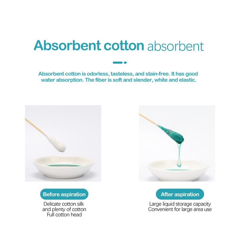 20Pcs Women Beauty Makeup Cotton Swab Big Head Buds Make Up Wood Sticks Nose Ears Cleaning Health Care 20Cm