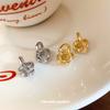 Metal Minimalist Twist Ear Buckle Femininity Commuter Earrings Versatile Light Luxury Earrings Niche Wholesale