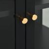 Vidaxl Side Cabinet, Black, 70X35X70 Cm, Steel and Glass