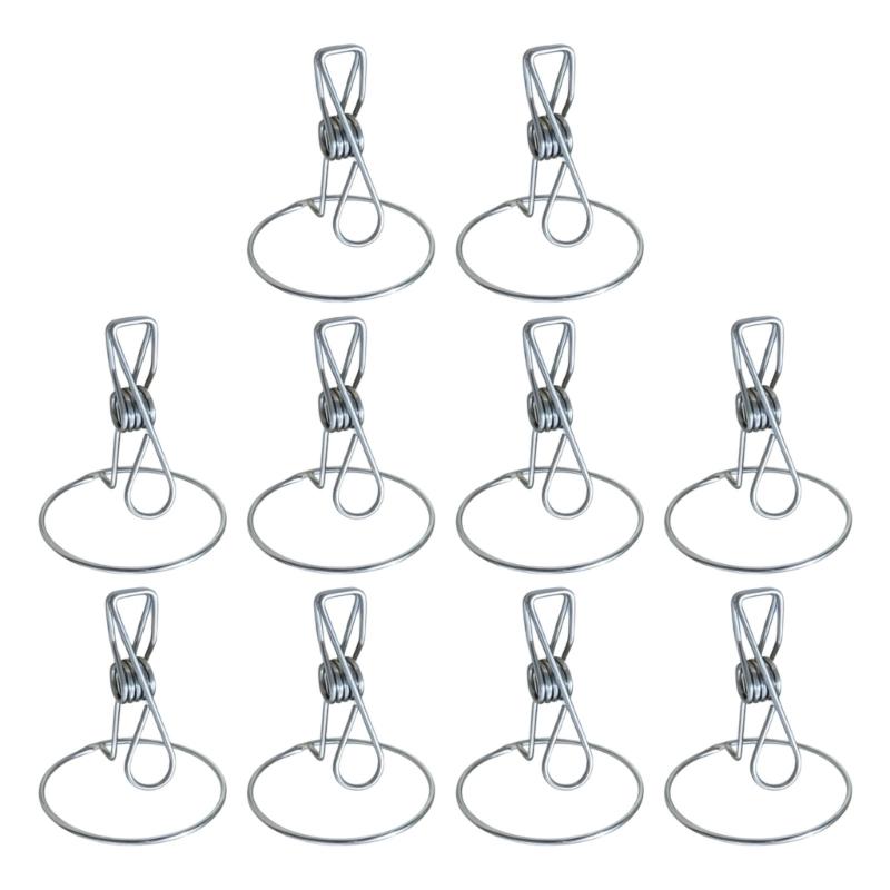 10PCS Permanent Metal Culicid Twist Holder Stand For Camping And Home Use Rustproof Card Clip Planner