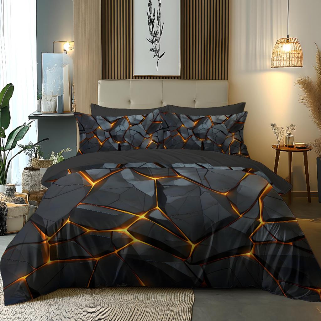 Soft Cozy Snake Print Duvet Cover Set - 1 Duvet Cover 2 Pillowcases Comforter Quilt Bedding Accessories For Bedroom Guest Room