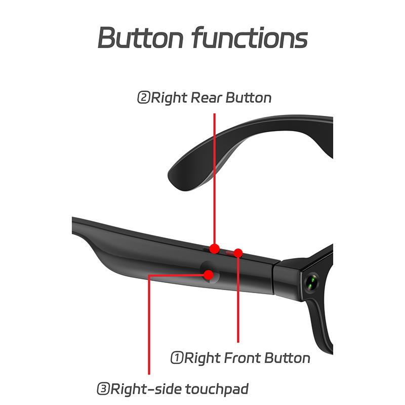 G1 Smart Glasses with Bluetooth Calling and AI Voice Assistant, Camera, Video, Anti Blue Light Lens Glasses