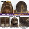 FREEDOM Synthetic Lace Front Wigs For Women Straight Layered Pre-cut Lace Wig With Bangs 20" Ombre Brown Blonde Pink Cosplay Wig