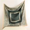 European and American retro printed silk scarf twill silk large square scarf travel sunscreen shawl cashew simple scarf autumn and winter women