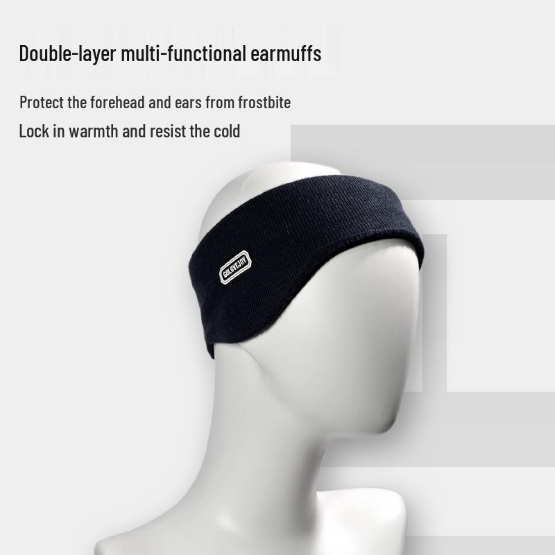 Herren Fleecegefütterte Ohrenwärmer & Stirnband: Winter Winddichte Ohrenwärmer zum Radfahren