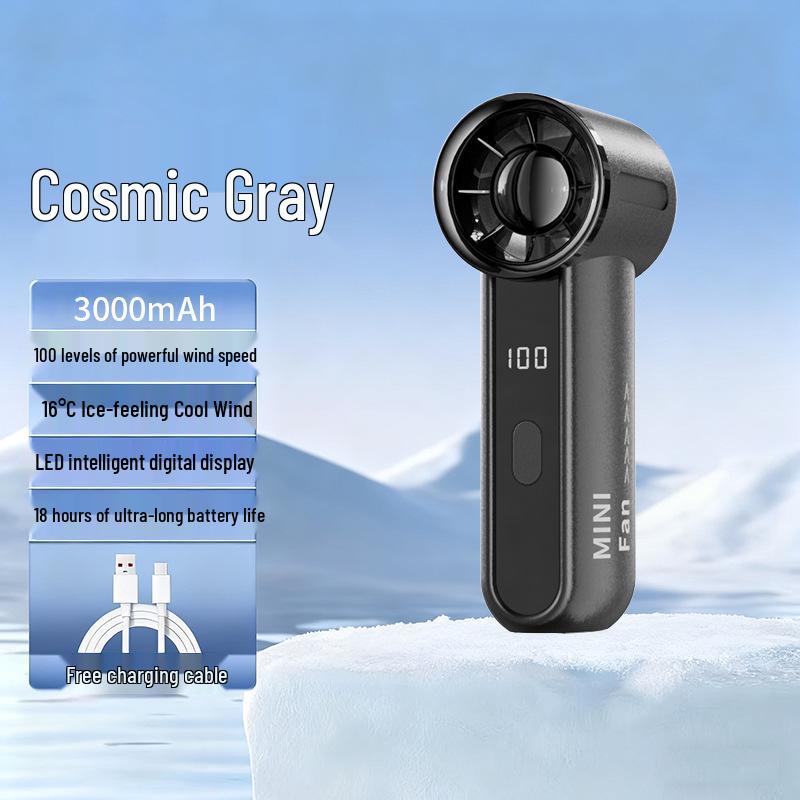 26 New Handheld High-Speed Mini USB Rechargeable Turbine Fan 45.3*45.9*119mm
