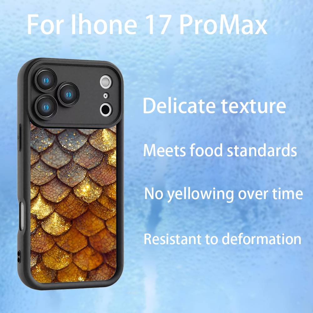 

Dragon Scale Phone Case For iPhone 17,16,15,14,13,12,Pro,Max,Plus,E,SE4,Air, emery Black Full Coverage TPU iPhone12mini
