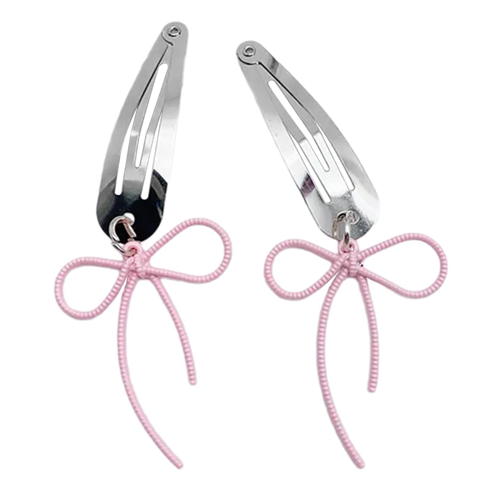 

Милый головной убор, уникальный аксессуар для волос, заколка с подвеской в виде банта, привлекающая внимание заколка для волос для модниц розовый