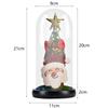 Mini LED Artificial Christmas Tree Decoration with Glass Dome Christmas Tree Night Light Table Ornament Xmas Gift for Children