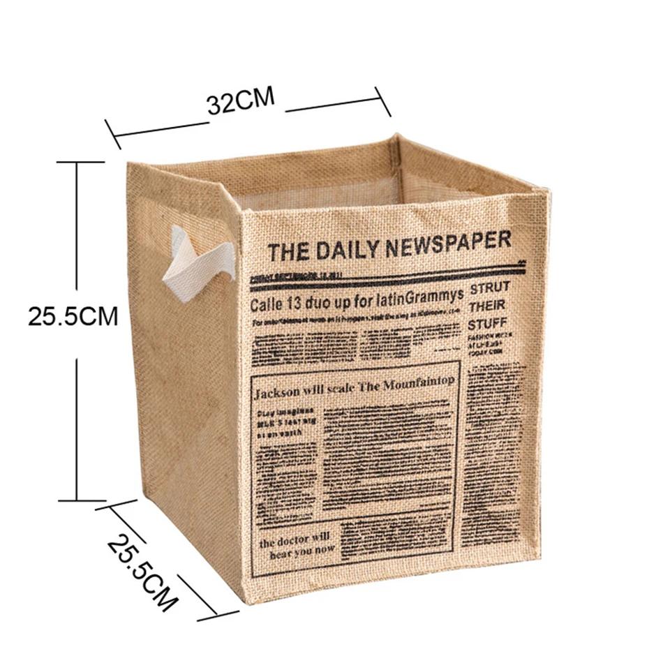 4PCS Cube Storage Baskets,Portable Desktop Closets Organizer,Folding Jute Storage Box,Sorting Underwear Sundries Cloth Bucket