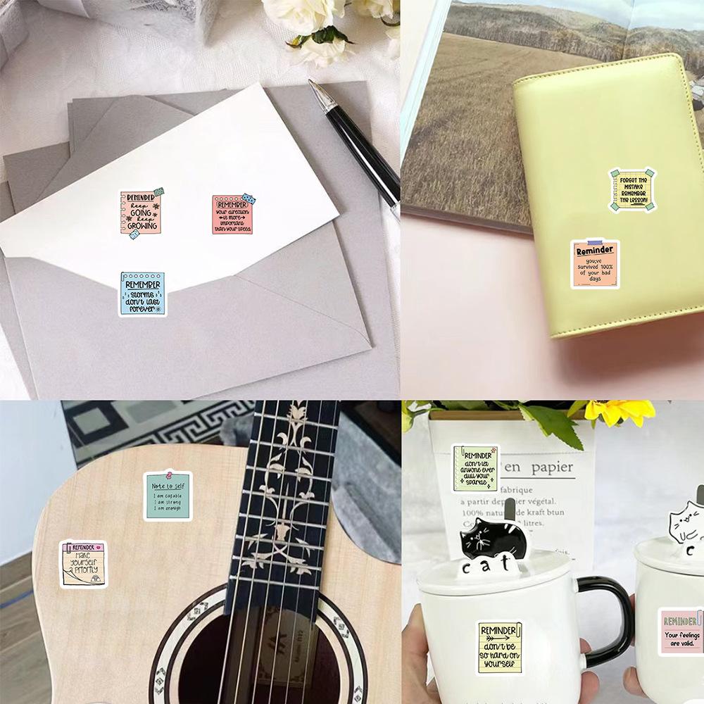 500 Pieces/roll Roll Stickers Tape Stickers Reminder Text Manual Account Material Envelope DIY Seal Stickers