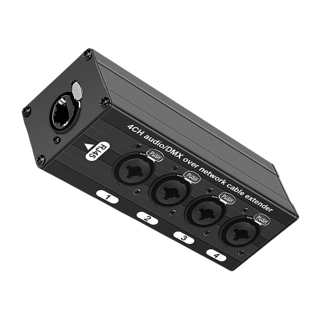 Heavy Duty 4 Way XLR Over Cat5 Balun For Interferences Resistant Auditory Applications