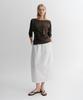 Ia Cocoon Banding Skirt (White)